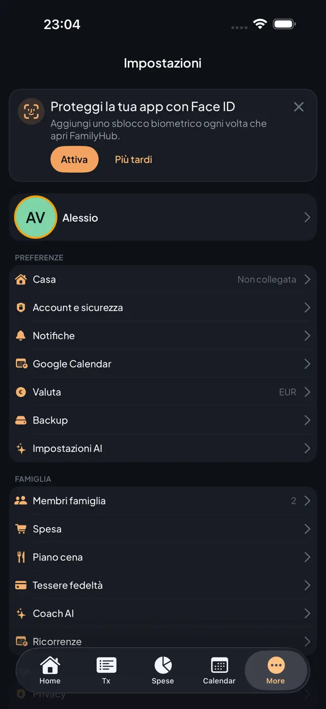 Wallet delle tessere fedelta